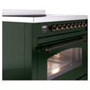 Nostalgie II 36 UPI366NMPEGB Freestanding Electric Range Range with Induction Single Oven with Triple Glass Door with Bronze knobs view 5