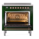 Nostalgie II 36 UPI366NMPEGP Freestanding Electric Range Range with Induction Single Oven with Triple Glass Door with Copper knobs view 3