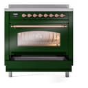 Nostalgie II 36 UPI366NMPEGP Freestanding Electric Range Range with Induction Single Oven with Triple Glass Door with Copper knobs view 4