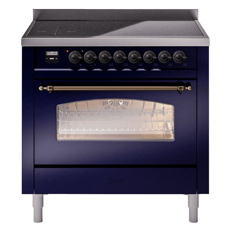 Nostalgie II 36 UPI366NMPMBB Freestanding Electric Range Range with Induction Single Oven with Triple Glass Door with Bronze knobs