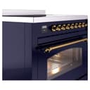Nostalgie II 36 UPI366NMPMBG Freestanding Electric Range Range with Induction Single Oven with Triple Glass Door with Brass knobs view 5