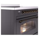 Nostalgie II Series 36 inch Freestanding Electric Induction Range with 6 Elements, Smoothtop Cooktop, 3.5 cu. ft. Total Oven Capacity, Convection Oven, Storage Drawer, with Bronze Trim view 5
