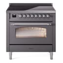 Nostalgie II 36 UPI366NMPMGC Freestanding Electric Range Range with Induction Single Oven with Triple Glass Door with Chrome knobs view 1