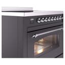 Nostalgie II 36 UPI366NMPMGC Freestanding Electric Range Range with Induction Single Oven with Triple Glass Door with Chrome knobs view 5