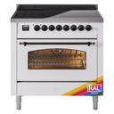 Nostalgie II 36 UPI366NMPRAB Freestanding Electric Range Range with Induction Single Oven with Triple Glass Door with Bronze knobs view 1