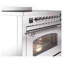 Nostalgie II Series 36 inch Freestanding Electric Induction Range with 6 Elements, Smoothtop Cooktop, 3.5 cu. ft. Total Oven Capacity, Convection Oven, Storage Drawer, with Chrome Trim view 5