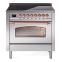 Nostalgie II 36 UPI366NMPSSP Freestanding Electric Range Range with Induction Single Oven with Triple Glass Door with Copper knobs view 1
