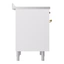 Nostalgie II 36 UPI366NMPWHG Freestanding Electric Range Range with Induction Single Oven with Triple Glass Door with Brass knobs view 7