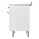Nostalgie II 36 UPI366NMPWHG Freestanding Electric Range Range with Induction Single Oven with Triple Glass Door with Brass knobs view 8