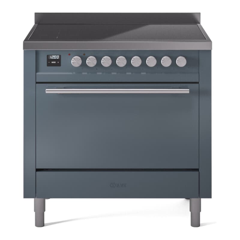 Professional Plus II 36 UPI366QMPBG Freestanding Electric Range Range with Induction Single Oven with Solid Door with Stainless Steel knobs