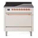Nostalgie II 36 UPI366QNMPAWP Freestanding Electric Range Range with Induction Single Oven with Solid Door with Copper knobs view 1