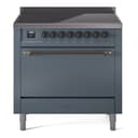 Nostalgie II 36 UPI366QNMPBGB Freestanding Electric Range Range with Induction Single Oven with Solid Door with Bronze knobs view 1
