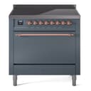 Nostalgie II 36 UPI366QNMPBGP Freestanding Electric Range Range with Induction Single Oven with Solid Door with Copper knobs view 1