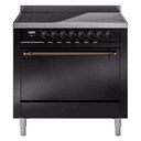 Nostalgie II 36 UPI366QNMPBKB Freestanding Electric Range Range with Induction Single Oven with Solid Door with Bronze knobs view 1