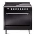 Nostalgie II 36 UPI366QNMPBKC Freestanding Electric Range Range with Induction Single Oven with Solid Door with Chrome knobs view 1