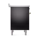 Nostalgie II 36 UPI366QNMPBKG Freestanding Electric Range Range with Induction Single Oven with Solid Door with Brass knobs view 4