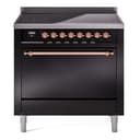 Nostalgie II 36 UPI366QNMPBKP Freestanding Electric Range Range with Induction Single Oven with Solid Door with Copper knobs view 1
