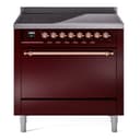 Nostalgie II 36 UPI366QNMPBUP Freestanding Electric Range Range with Induction Single Oven with Solid Door with Copper knobs view 1