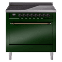 Nostalgie II 36 UPI366QNMPEGB Freestanding Electric Range Range with Induction Single Oven with Solid Door with Bronze knobs view 1