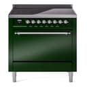 Nostalgie II 36 UPI366QNMPEGC Freestanding Electric Range Range with Induction Single Oven with Solid Door with Chrome knobs view 1