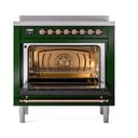 Nostalgie II 36 UPI366QNMPEGP Freestanding Electric Range Range with Induction Single Oven with Solid Door with Copper knobs view 2