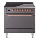 Nostalgie II 36 UPI366QNMPMGP Freestanding Electric Range Range with Induction Single Oven with Solid Door with Copper knobs view 1