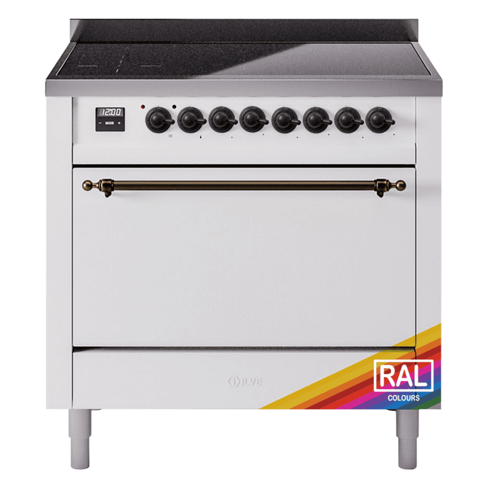 Nostalgie II 36 UPI366QNMPRAB Freestanding Electric Range Range with Induction Single Oven with Solid Door with Bronze knobs