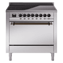 Nostalgie II 36 UPI366QNMPSSB Freestanding Electric Range Range with Induction Single Oven with Solid Door with Bronze knobs view 1