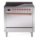 Nostalgie II 36 UPI366QNMPSSP Freestanding Electric Range Range with Induction Single Oven with Solid Door with Copper knobs view 1