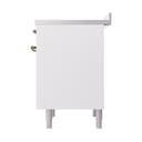 Nostalgie II 36 UPI366QNMPWHB Freestanding Electric Range Range with Induction Single Oven with Solid Door with Bronze knobs view 5