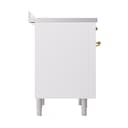 Nostalgie II 36 UPI366QNMPWHG Freestanding Electric Range Range with Induction Single Oven with Solid Door with Brass knobs view 4