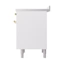 Nostalgie II 36 UPI366QNMPWHG Freestanding Electric Range Range with Induction Single Oven with Solid Door with Brass knobs view 5
