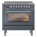 Professional Plus II 36 UPI366WMPBG Freestanding Electric Range Range with Induction Single Oven with Triple Glass Door with Stainless Steel knobs view 2