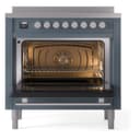 Professional Plus II 36 UPI366WMPBG Freestanding Electric Range Range with Induction Single Oven with Triple Glass Door with Stainless Steel knobs view 3