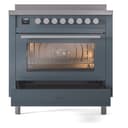 Professional Plus II 36 UPI366WMPBG Freestanding Electric Range Range with Induction Single Oven with Triple Glass Door with Stainless Steel knobs view 4