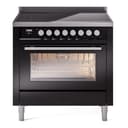 Professional Plus II 36 UPI366WMPBK Freestanding Electric Range Range with Induction Single Oven with Triple Glass Door with Stainless Steel knobs view 1