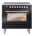Professional Plus II 36 UPI366WMPBK Freestanding Electric Range Range with Induction Single Oven with Triple Glass Door with Stainless Steel knobs view 2
