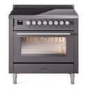 Professional Plus II 36 UPI366WMPMG Freestanding Electric Range Range with Induction Single Oven with Triple Glass Door with Stainless Steel knobs view 1