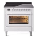 Professional Plus II 36 UPI366WMPWH Freestanding Electric Range Range with Induction Single Oven with Triple Glass Door with Stainless Steel knobs view 1