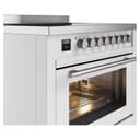 Professional Plus II 36 UPI366WMPWH Freestanding Electric Range Range with Induction Single Oven with Triple Glass Door with Stainless Steel knobs view 5