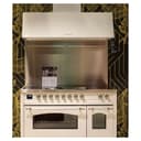 Nostalgie II 48 UPI486NMPAWC Freestanding Electric Range Range with Induction Double Oven with Triple Glass Door with Chrome knobs view 4