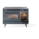 Nostalgie II 48 UPI486NMPBGB Freestanding Electric Range Range with Induction Double Oven with Triple Glass Door with Bronze knobs view 5