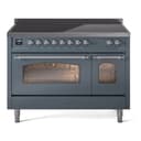 Nostalgie II 48 UPI486NMPBGC Freestanding Electric Range Range with Induction Double Oven with Triple Glass Door with Chrome knobs view 1