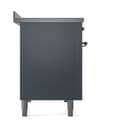 Nostalgie II 48 UPI486NMPBGG Freestanding Electric Range Range with Induction Double Oven with Triple Glass Door with Brass knobs view 9