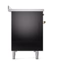 Nostalgie II 48 UPI486NMPBKG Freestanding Electric Range Range with Induction Double Oven with Triple Glass Door with Brass knobs view 9