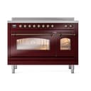 Nostalgie II 48 UPI486NMPBUB Freestanding Electric Range Range with Induction Double Oven with Triple Glass Door with Bronze knobs view 2