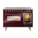 Nostalgie II 48 UPI486NMPBUB Freestanding Electric Range Range with Induction Double Oven with Triple Glass Door with Bronze knobs view 5