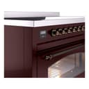 Nostalgie II 48 UPI486NMPBUB Freestanding Electric Range Range with Induction Double Oven with Triple Glass Door with Bronze knobs view 7