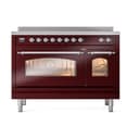 Nostalgie II 48 UPI486NMPBUC Freestanding Electric Range Range with Induction Double Oven with Triple Glass Door with Chrome knobs view 2