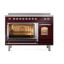 Nostalgie II 48 UPI486NMPBUC Freestanding Electric Range Range with Induction Double Oven with Triple Glass Door with Chrome knobs view 4